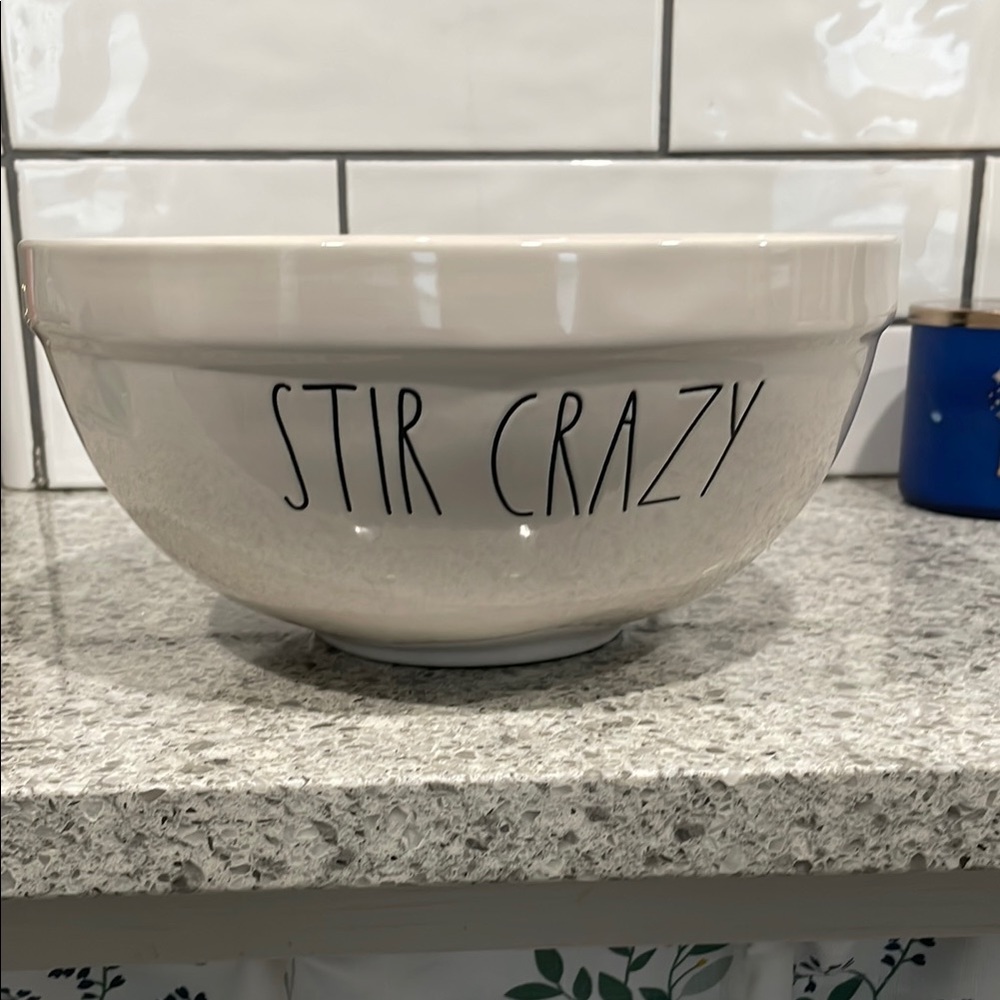 Rae Dunn White Stir Crazy Bowl